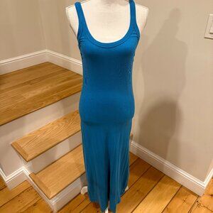 Vitamin A West Organic Rib Tank Dress - Cerulean Blue Size Small